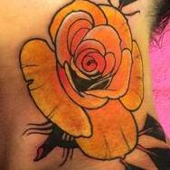 Yellow rose  Tattoo Design Thumbnail